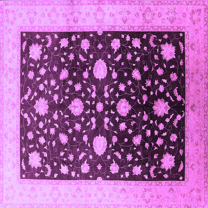Square Oriental Purple Traditional Rug, urb611pur