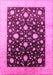 Machine Washable Oriental Pink Traditional Rug, wshurb611pnk