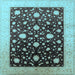 Square Oriental Light Blue Traditional Rug, urb611lblu