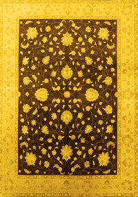 Oriental Yellow Traditional Rug, urb611yw