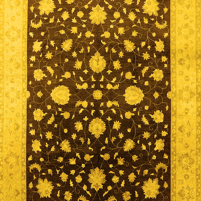Oriental Yellow Traditional Rug, urb611yw