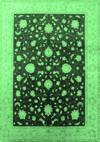 Oriental Emerald Green Traditional Rug, urb611emgrn