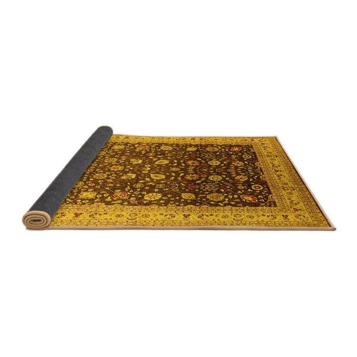 Sideview of Oriental Yellow Traditional Rug, urb612yw