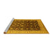 Sideview of Machine Washable Oriental Yellow Traditional Rug, wshurb612yw