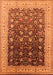 Machine Washable Oriental Orange Traditional Area Rugs, wshurb612org