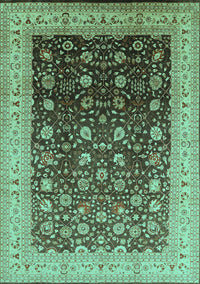 Oriental Turquoise Traditional Rug, urb612turq