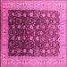 Square Oriental Pink Traditional Rug, urb612pnk