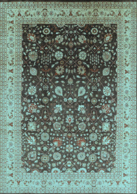 Oriental Light Blue Traditional Rug, urb612lblu