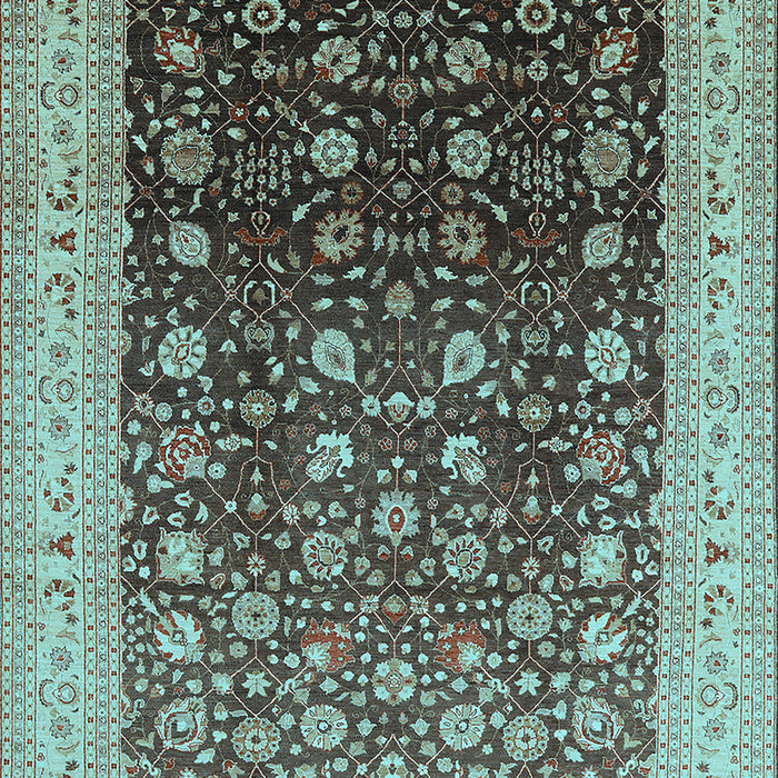 Oriental Light Blue Traditional Rug, urb612lblu