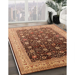 Machine Washable Industrial Modern Brown Sand Brown Rug in a Family Room, wshurb612