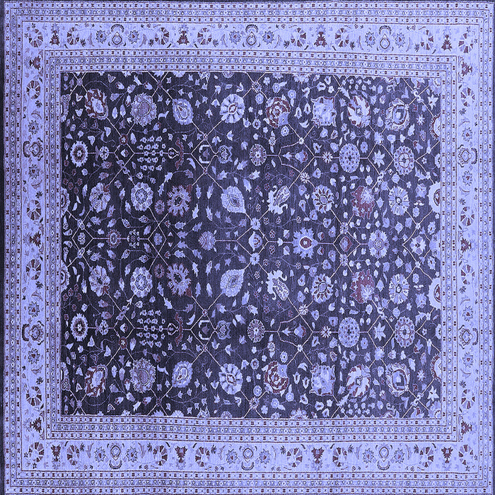 Square Oriental Blue Traditional Rug, urb612blu