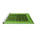 Sideview of Machine Washable Oriental Green Traditional Area Rugs, wshurb612grn