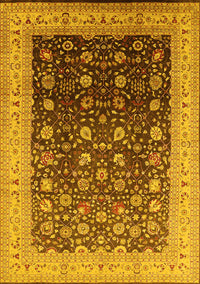 Oriental Yellow Traditional Rug, urb612yw