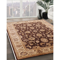 Mid-Century Modern Sandy Brown Oriental Rug, urb613