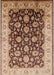 Mid-Century Modern Sandy Brown Oriental Rug, urb613