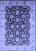 Machine Washable Oriental Blue Traditional Rug, wshurb613blu