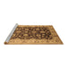 Sideview of Machine Washable Oriental Brown Traditional Rug, wshurb613brn