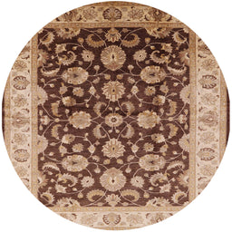 Round Machine Washable Industrial Modern Sandy Brown Rug, wshurb613