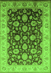 Oriental Green Traditional Rug, urb613grn