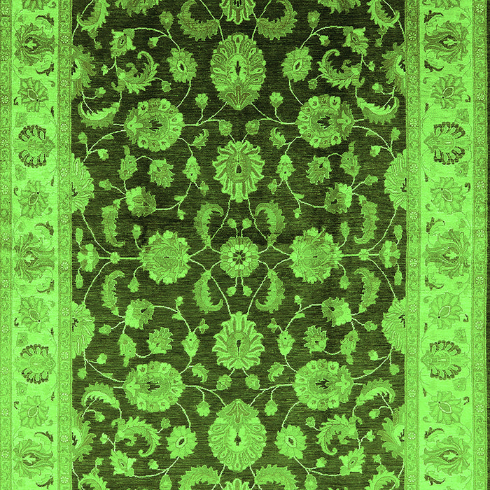 Oriental Green Traditional Rug, urb613grn