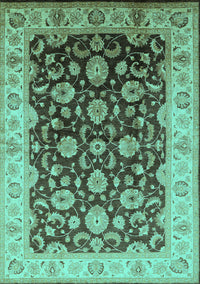Oriental Turquoise Traditional Rug, urb613turq