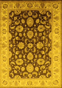 Oriental Yellow Traditional Rug, urb613yw