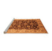 Sideview of Machine Washable Oriental Orange Traditional Area Rugs, wshurb613org