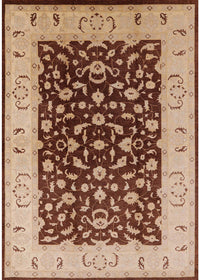 Machine Washable Industrial Modern Dark Sienna Brown Rug, wshurb614