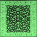 Square Oriental Emerald Green Traditional Rug, urb614emgrn