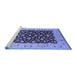 Sideview of Machine Washable Oriental Blue Traditional Rug, wshurb614blu