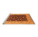 Sideview of Machine Washable Oriental Orange Traditional Area Rugs, wshurb614org