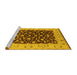 Sideview of Machine Washable Oriental Yellow Traditional Rug, wshurb614yw