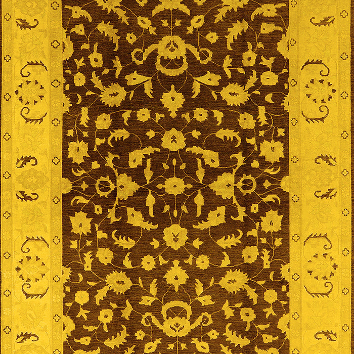 Oriental Yellow Traditional Rug, urb614yw
