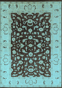 Oriental Light Blue Traditional Rug, urb614lblu