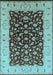 Oriental Light Blue Traditional Rug, urb614lblu
