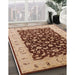 Machine Washable Industrial Modern Dark Sienna Brown Rug in a Family Room, wshurb614