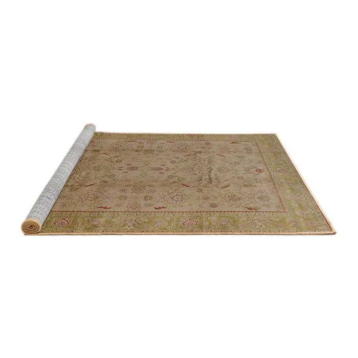 Sideview of Machine Washable Industrial Modern Light Brown Rug, wshurb615