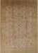 Mid-Century Modern Light Brown Oriental Rug, urb615