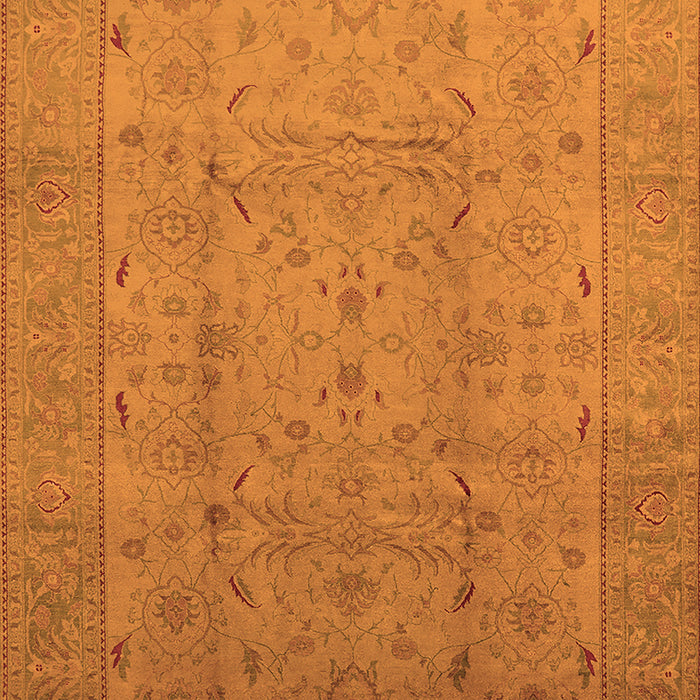 Machine Washable Oriental Orange Traditional Area Rugs, wshurb615org