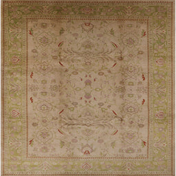 Square Machine Washable Industrial Modern Light Brown Rug, wshurb615