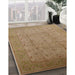 Machine Washable Industrial Modern Light Brown Rug in a Family Room, wshurb615