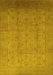 Oriental Yellow Traditional Rug, urb615yw