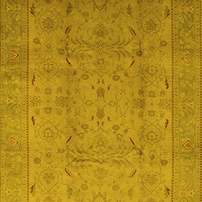 Oriental Yellow Traditional Rug, urb615yw