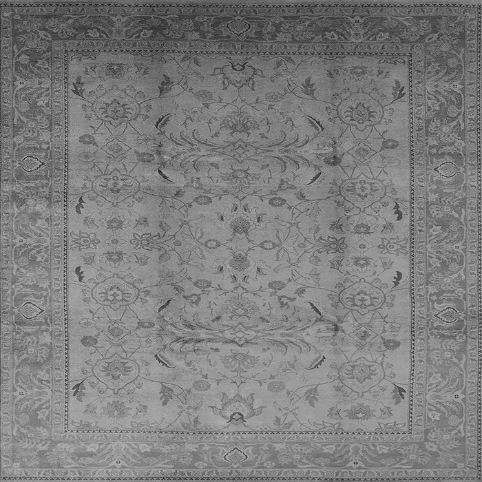 Square Machine Washable Oriental Gray Traditional Rug, wshurb615gry