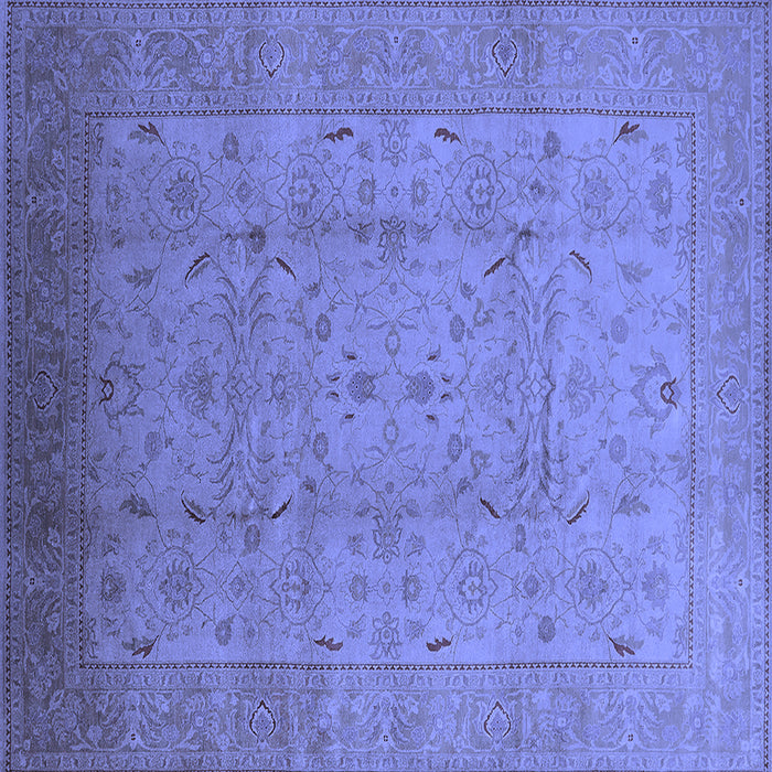 Square Oriental Blue Traditional Rug, urb615blu