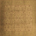 Square Oriental Brown Traditional Rug, urb615brn