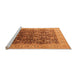 Sideview of Machine Washable Oriental Orange Traditional Area Rugs, wshurb616org