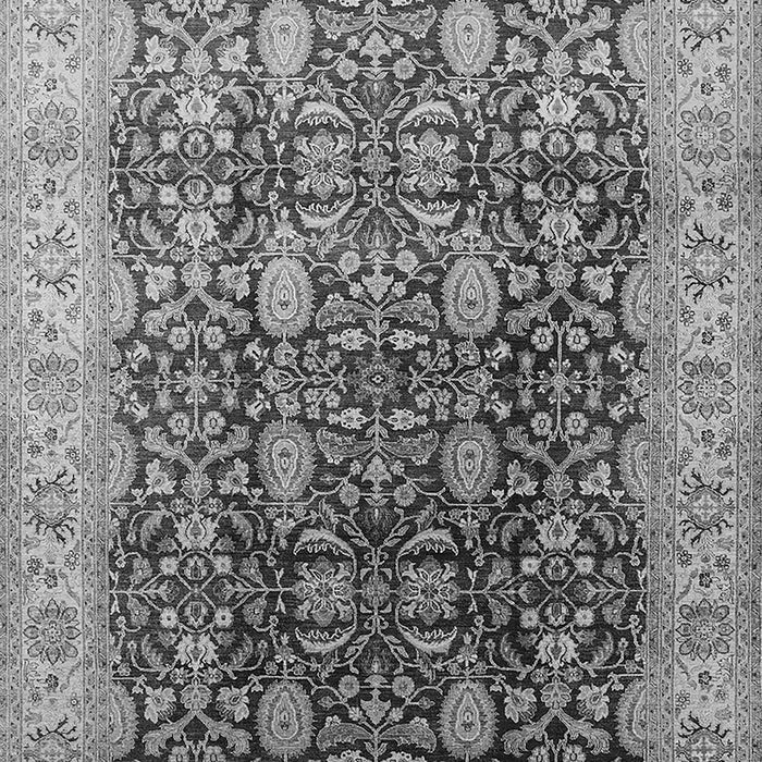 Machine Washable Oriental Gray Traditional Rug, wshurb616gry
