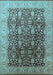 Oriental Light Blue Traditional Rug, urb616lblu