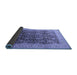 Sideview of Oriental Blue Traditional Rug, urb616blu